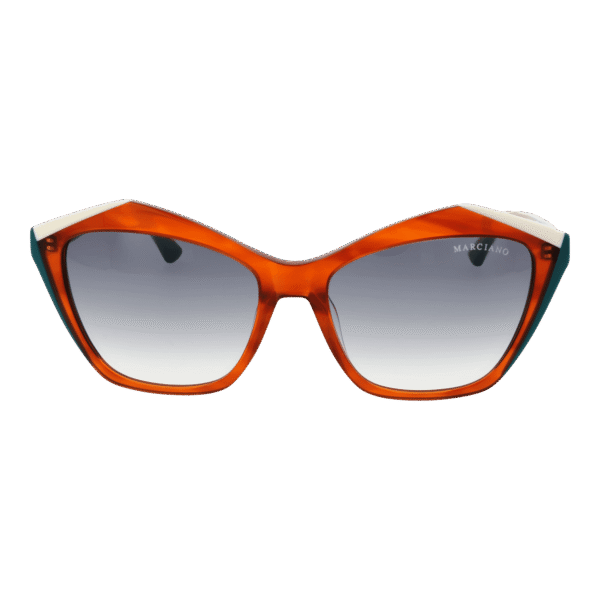 Marciano by Guess Sonnenbrille GM0832 5956B – Frontansicht mit Azetat Rahmen und Blau Gläsern