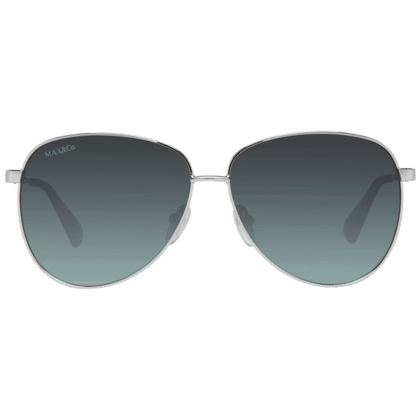 Max & Co Sonnenbrille MO0049 5828P – Frontansicht mit Metall Rahmen und Grün Gläsern