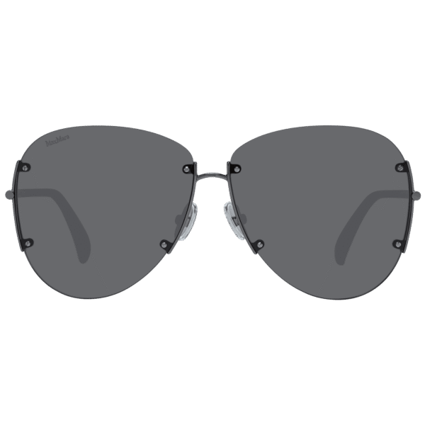 Max Mara Sonnenbrille MM0001 6208A – Frontansicht mit Metall Rahmen und Grau Gläsern