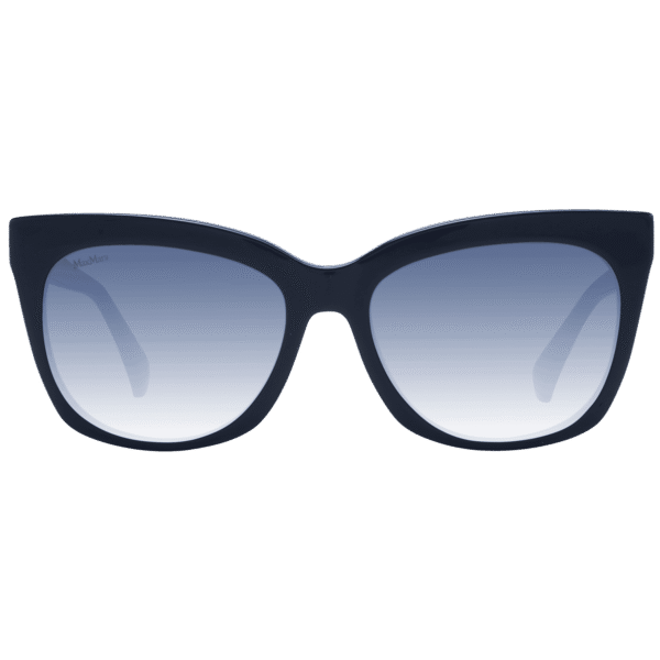 Max Mara Sonnenbrille MM0009 5590W – Frontansicht mit Kunststoff Rahmen und Blau Gläsern