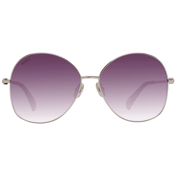 Max Mara Sonnenbrille MM0034 6030F – Frontansicht mit Metall Rahmen und Braun Gläsern