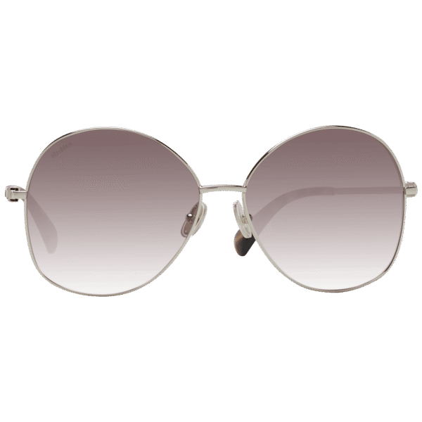 Max Mara Sonnenbrille MM0034 6032F – Frontansicht mit Metall Rahmen und Braun Gläsern