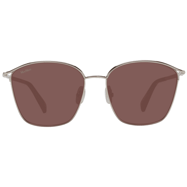 Max Mara Sonnenbrille MM0043 5552E – Frontansicht mit Metall Rahmen und Braun Gläsern