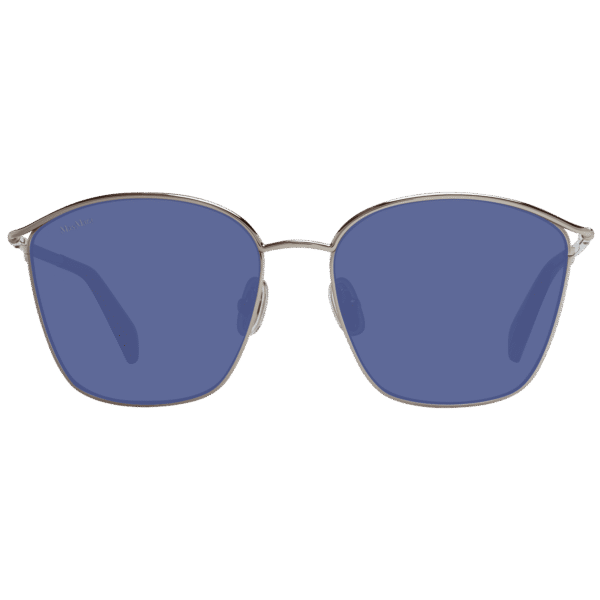 Max Mara Sonnenbrille MM0043 5563V – Frontansicht mit Metall Rahmen und Blau Gläsern