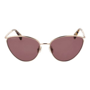 Max Mara Sonnenbrille MM0044 5653E – Frontansicht mit Metall Rahmen und Pink Gläsern