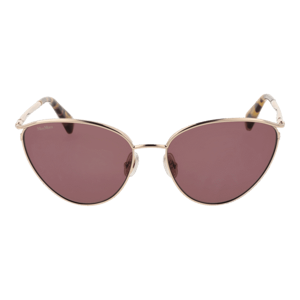 Max Mara Sonnenbrille MM0044 5653E – Frontansicht mit Metall Rahmen und Pink Gläsern