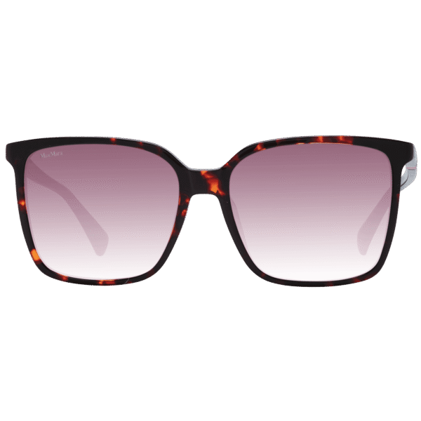 Max Mara Sonnenbrille MM0046 5754T – Frontansicht mit Kunststoff Rahmen und Burgunder Gläsern