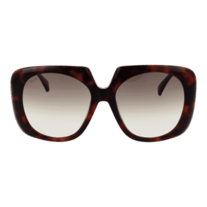 Max Mara Sonnenbrille MM0047 5652F – Frontansicht mit Azetat Rahmen und Braun Gläsern