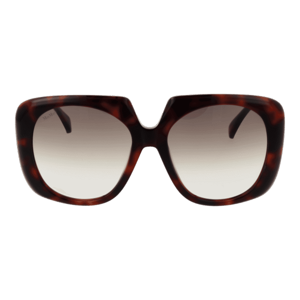 Max Mara Sonnenbrille MM0047 5652F – Frontansicht mit Azetat Rahmen und Braun Gläsern