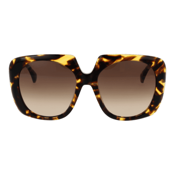 Max Mara Sonnenbrille MM0047 5653F – Frontansicht mit Kunststoff Rahmen und Braun Gläsern