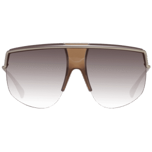 Max Mara Sonnenbrille MM0050 7032F – Frontansicht mit Metall Rahmen und Braun Gläsern