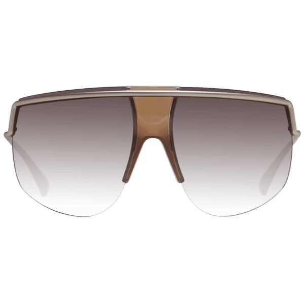 Max Mara Sonnenbrille MM0050 7032F – Frontansicht mit Metall Rahmen und Braun Gläsern