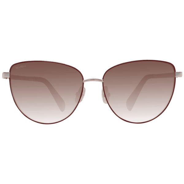 Max Mara Sonnenbrille MM0053 5732F – Frontansicht mit Metall Rahmen und Braun Gläsern