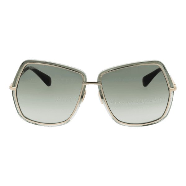 Max Mara Sonnenbrille MM0054 6132P – Frontansicht mit Metall Rahmen und Grün Gläsern