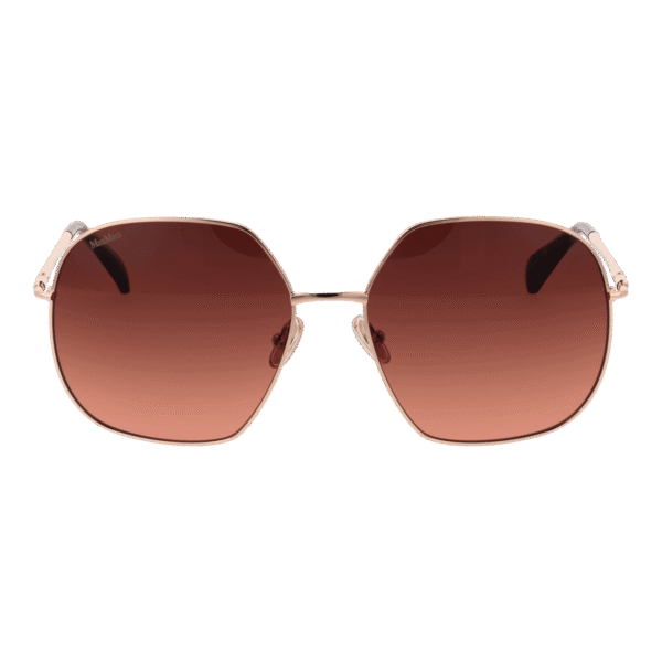 Max Mara Sonnenbrille MM0061 6028F – Frontansicht mit Metall Rahmen und Pink Gläsern