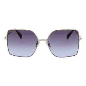 Max Mara Sonnenbrille MM0062-H 5916W – Frontansicht mit Metall Rahmen und Lila Gläsern