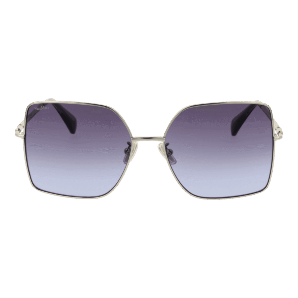 Max Mara Sonnenbrille MM0062-H 5916W – Frontansicht mit Metall Rahmen und Lila Gläsern
