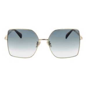 Max Mara Sonnenbrille MM0062-H 5932P – Frontansicht mit Metall Rahmen und Grün Gläsern