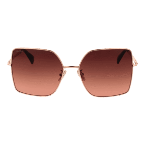 Max Mara Sonnenbrille MM0062-H 5950F – Frontansicht mit Metall Rahmen und Pink Gläsern
