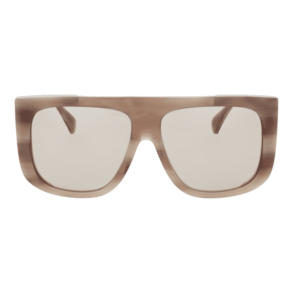 Max Mara Sonnenbrille MM0073 6020E – Frontansicht mit Azetat Rahmen und Beige Gläsern