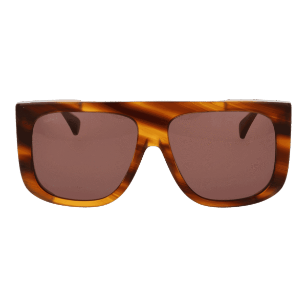 Max Mara Sonnenbrille MM0073 6050E – Frontansicht mit Azetat Rahmen und Braun Gläsern