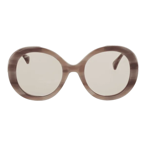 Max Mara Sonnenbrille MM0074 5420E – Frontansicht mit Azetat Rahmen und Braun Gläsern