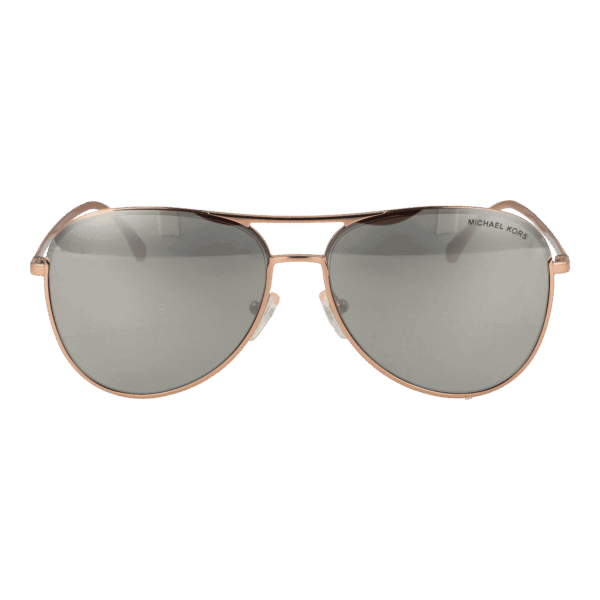 Michael Kors Sonnenbrille 0MK1089 5911086G – Frontansicht mit Metall Rahmen und Silber Gläsern