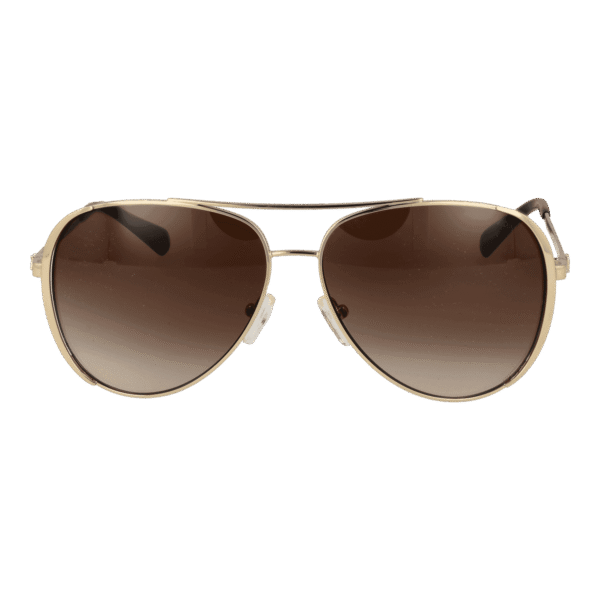 Michael Kors Sonnenbrille 0MK1101B 60101413 – Frontansicht mit Metall Rahmen und Braun Gläsern