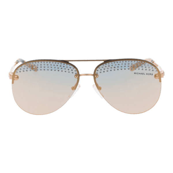 Michael Kors Sonnenbrille 0MK1135B 5911084Z – Frontansicht mit Metall Rahmen und Blau Gläsern