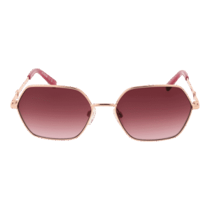 Moschino Love Sonnenbrille MOL084/S 56DDBUQ – Frontansicht mit Metall Rahmen und Rosa Gläsern