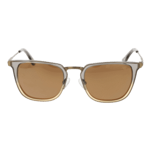 New Balance Sonnenbrille NB6072 52C02 – Frontansicht mit Metall Rahmen und Braun Gläsern