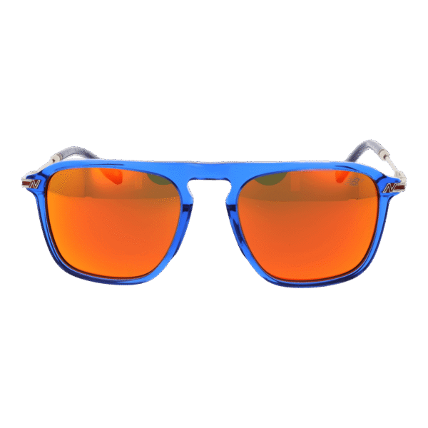 New Balance Sonnenbrille NB6074 53C04 – Frontansicht mit Kunststoff Rahmen und Orange Gläsern