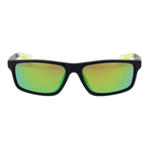 Nike Sonnenbrille CW4654 59015 – Frontansicht mit Edelstahl Rahmen und Orange Gläsern