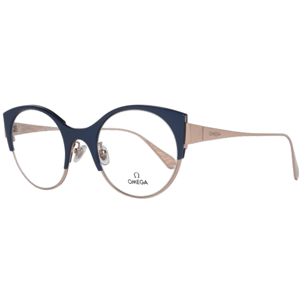 Omega Brille OM5002-H 51090 – 45° Seitenansicht Omega )} Brille OM5002-H 51090 in Blau