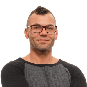 Rückansicht/Bügel der Omega Brille OM5014 58056