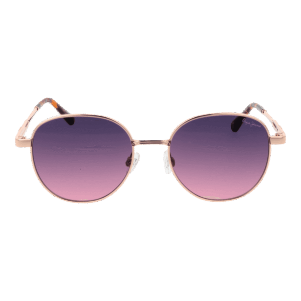 Pepe Jeans Sonnenbrille PJ5213 52401 – Frontansicht mit Metall Rahmen und Pink Gläsern
