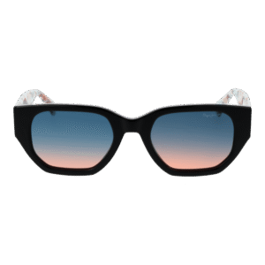 Pepe Jeans Sonnenbrille PJ7411 52090 – Frontansicht mit Kunststoff Rahmen und Türkis Gläsern