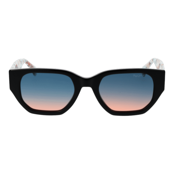 Pepe Jeans Sonnenbrille PJ7411 52090 – Frontansicht mit Kunststoff Rahmen und Türkis Gläsern