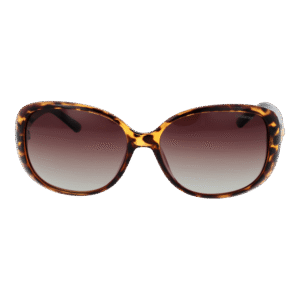 Polaroid Sonnenbrille P8430 58581LA – Frontansicht mit Kunststoff Rahmen und Braun Gläsern