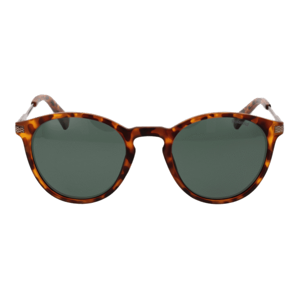 Polaroid Sonnenbrille PLD 2062/S 50N9PUC – Frontansicht mit Karbon Rahmen und Grün Gläsern