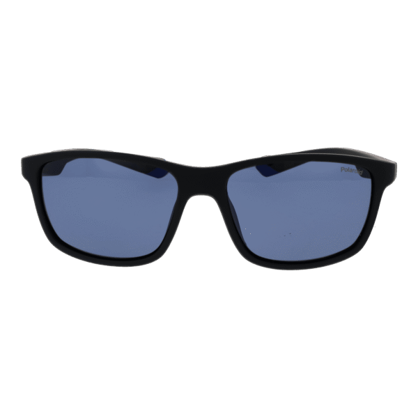 Polaroid Sonnenbrille PLD 2153/S 580VKC3 – Frontansicht mit Gummi Rahmen und Blau Gläsern