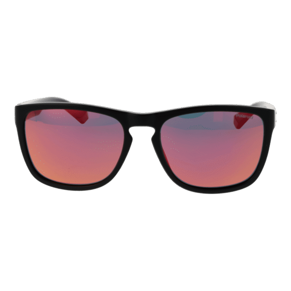 Polaroid Sonnenbrille PLD 2161/S 57OITOZ – Frontansicht mit Kunststoff Rahmen und Rot Gläsern