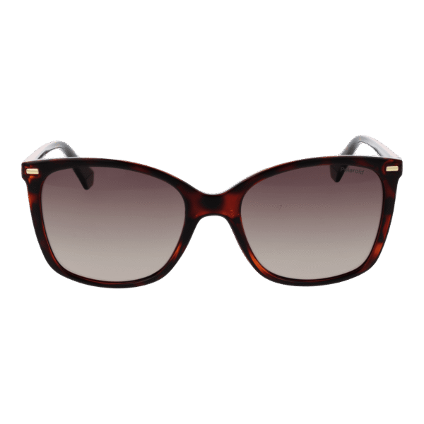 Polaroid Sonnenbrille PLD 4108/S 55086LA – Frontansicht mit Kunststoff Rahmen und Braun Gläsern