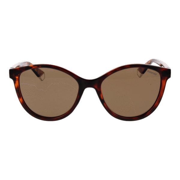 Polaroid Sonnenbrille PLD 4133/S/X 55086SP – Frontansicht mit Kunststoff Rahmen und Braun Gläsern