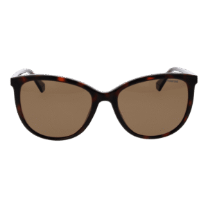 Polaroid Sonnenbrille PLD 4138/S 55086SP – Frontansicht mit Polycarbonat Rahmen und Braun Gläsern