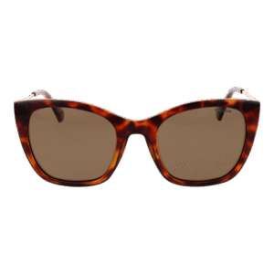 Polaroid Sonnenbrille PLD 4144/S/X 52086SP – Frontansicht mit Kunststoff Rahmen und Braun Gläsern