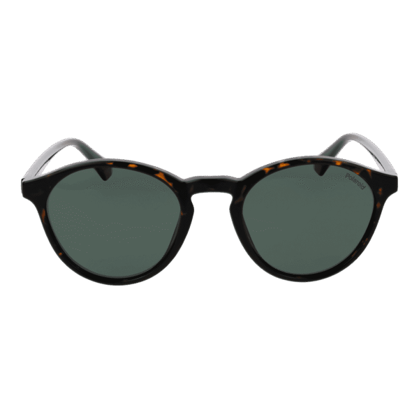 Polaroid Sonnenbrille PLD 4153/S 50086UC – Frontansicht mit Karbon Rahmen und Grün Gläsern
