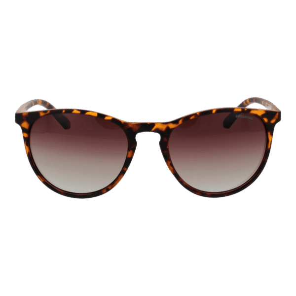 Polaroid Sonnenbrille PLD 6003/N/S 54V08LA – Frontansicht mit Kunststoff Rahmen und Braun Gläsern