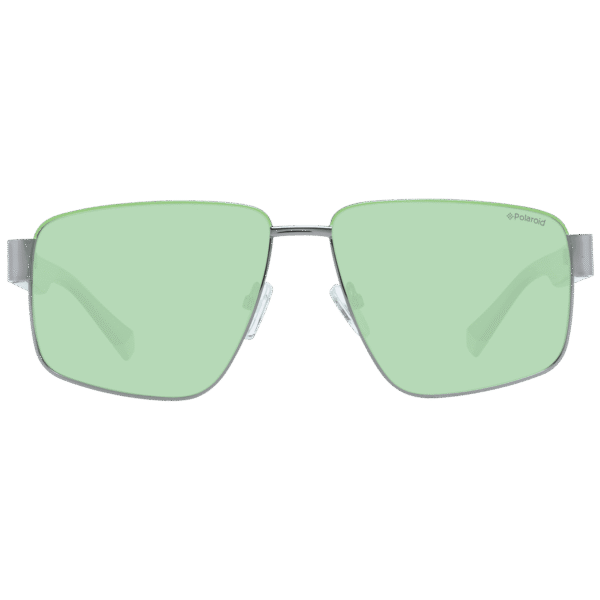 Polaroid Sonnenbrille PLD 6121/S 58SMF – Frontansicht mit Metall & Kunststoff Rahmen und Grün Gläsern