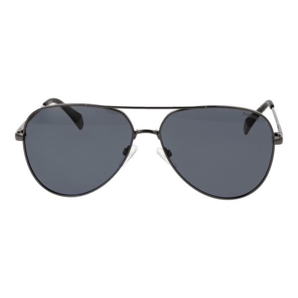 Polaroid Sonnenbrille PLD 6187/S 60KJ1M9 – Frontansicht mit Metall Rahmen und Grau Gläsern